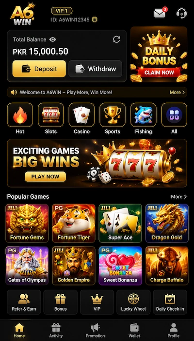 a6win game dashboard image